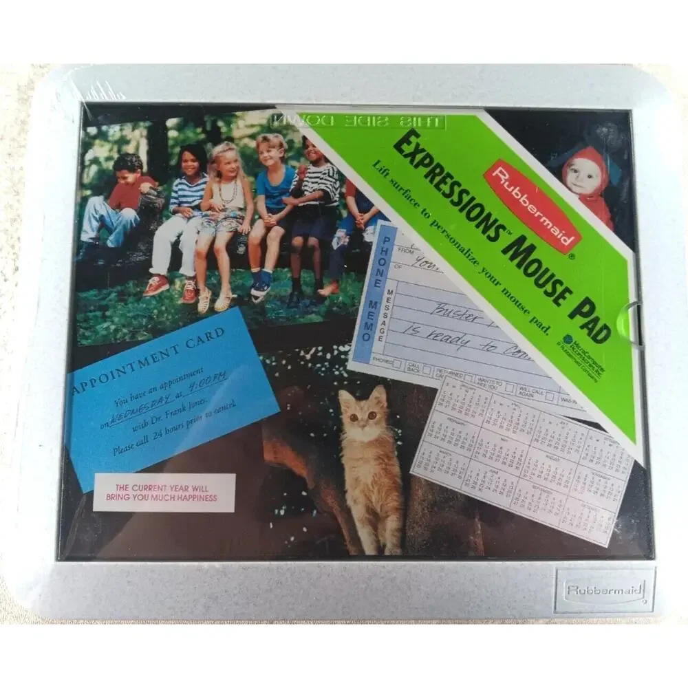 Rubbermaid Expressions Mouse Pad, Holds 8x10 Photo, Hard Plastic Non-slip SEALED